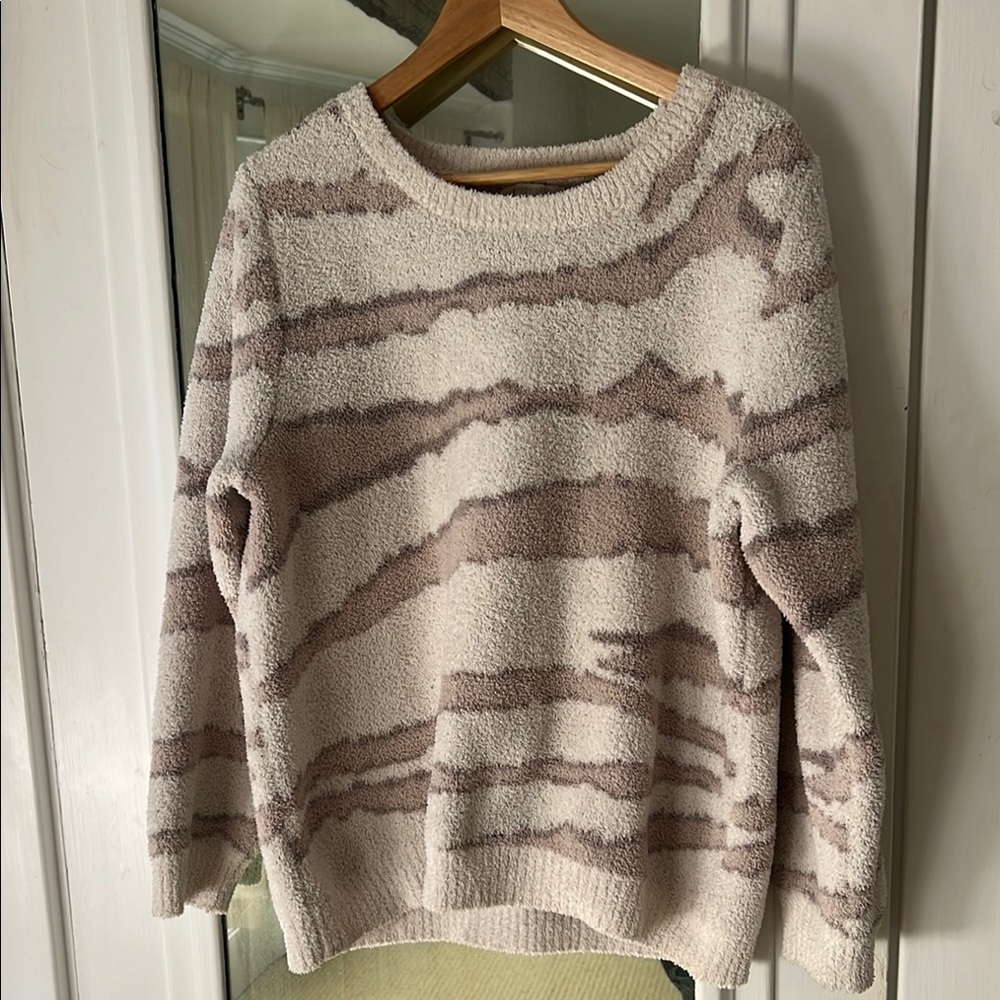 Barefoot Dreams CozyChic Seaside Crewneck Pullover Sweater